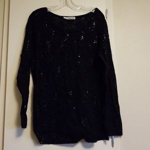 Maurices size 1 sparkle black shirt